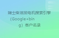 瑞士柴油发电机搜索引擎（google bing）客户名录