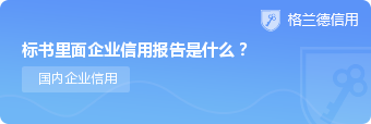 标书里面企业信用报告是什么？